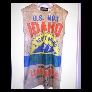Jeremy Scott Idaho Potatoes Tunic Top One Size